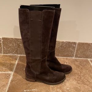 Brown Suede Riding Boots